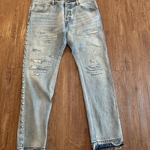 MNML Light Blue Distressed Men's Jeans